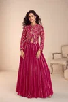Sargam By Gulkayra Real Chinon Surat Indo Western Lehenga Wholesale Market